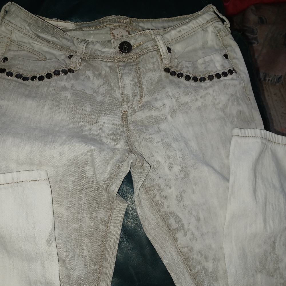 EUC Skinny decree Whitewashed Denim gray sz 5 31 inseam W 28 super skinn…